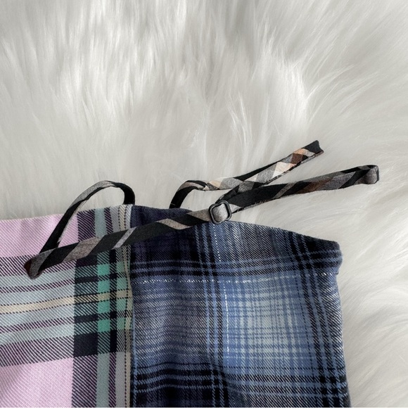 Autumn Adeigbo Sierra Midi Dress Tatran Plaid Patchwork Sleeveless Square Neck - Picture 9 of 16